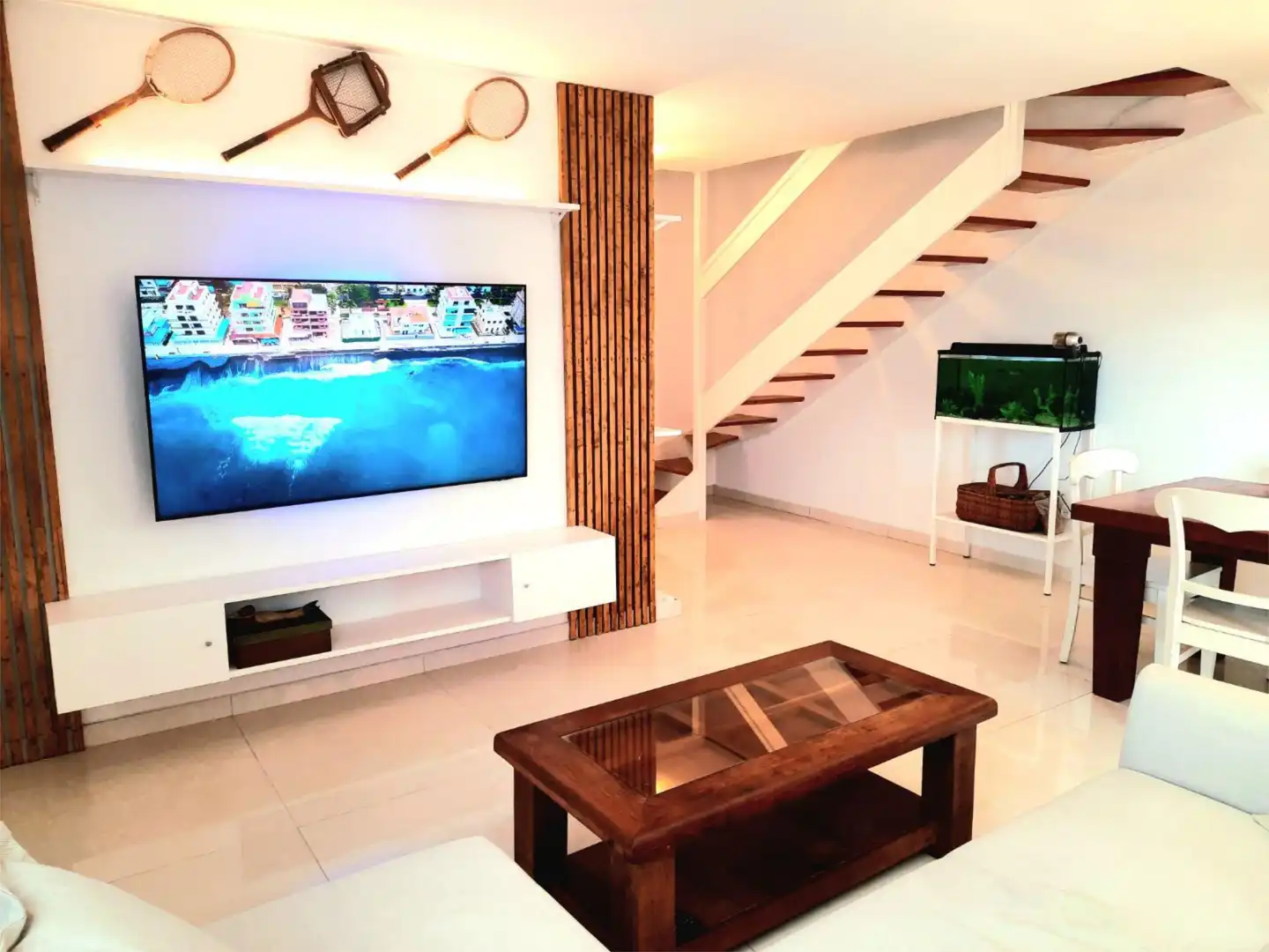 Living room of Flat for rent in El Sauzal  with Terrace, Storage room and Furnished