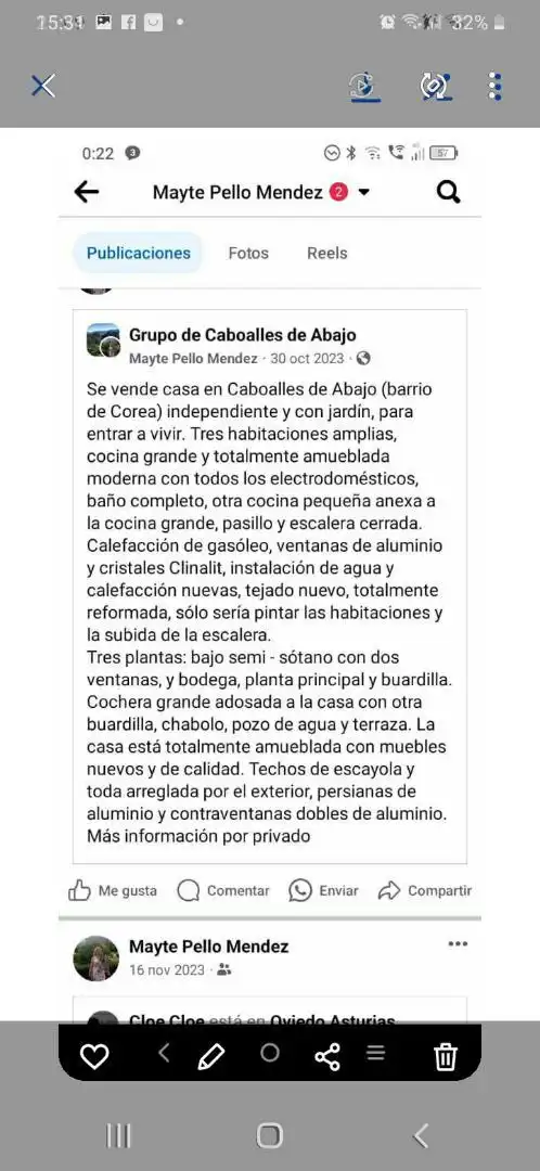 Jardí de Casa o xalet en venda en Villablino amb Calefacció, Jardí privat i Terrassa