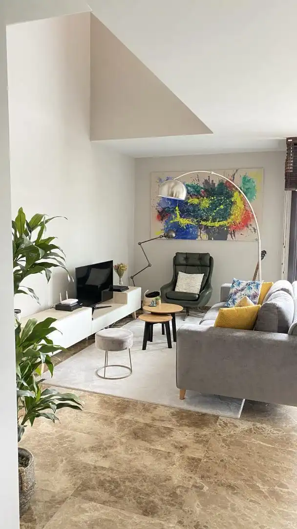 Living room of Flat for sale in Baiona  with Terrace, Swimming Pool and Balcony