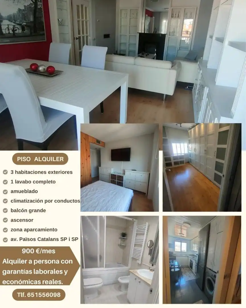 Schlafzimmer von Wohnung zur Miete in  Tarragona Capital mit Klimaanlage, Heizung und Parkett