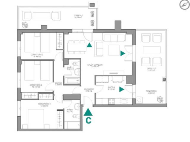 Piso en Venta en Calle Miguel Indurain, 3 en Ayuntamiento - Avenida Siglo XXI