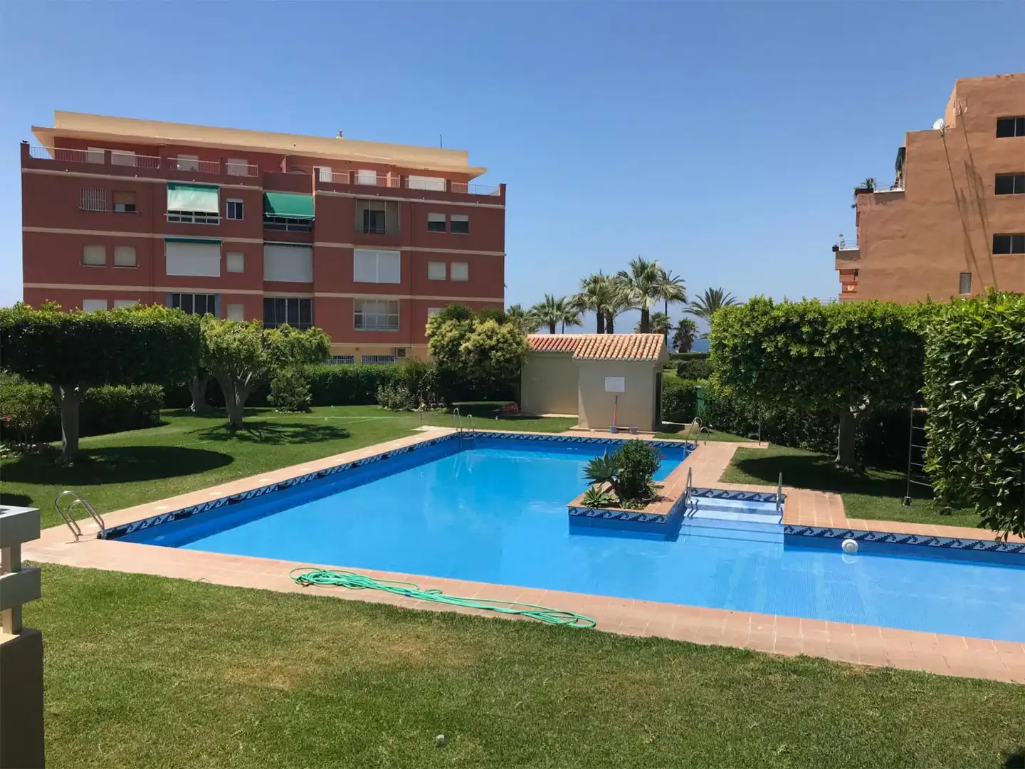 Swimming pool of Flat for rent in Salobreña  with Heating, Private garden and Storage room