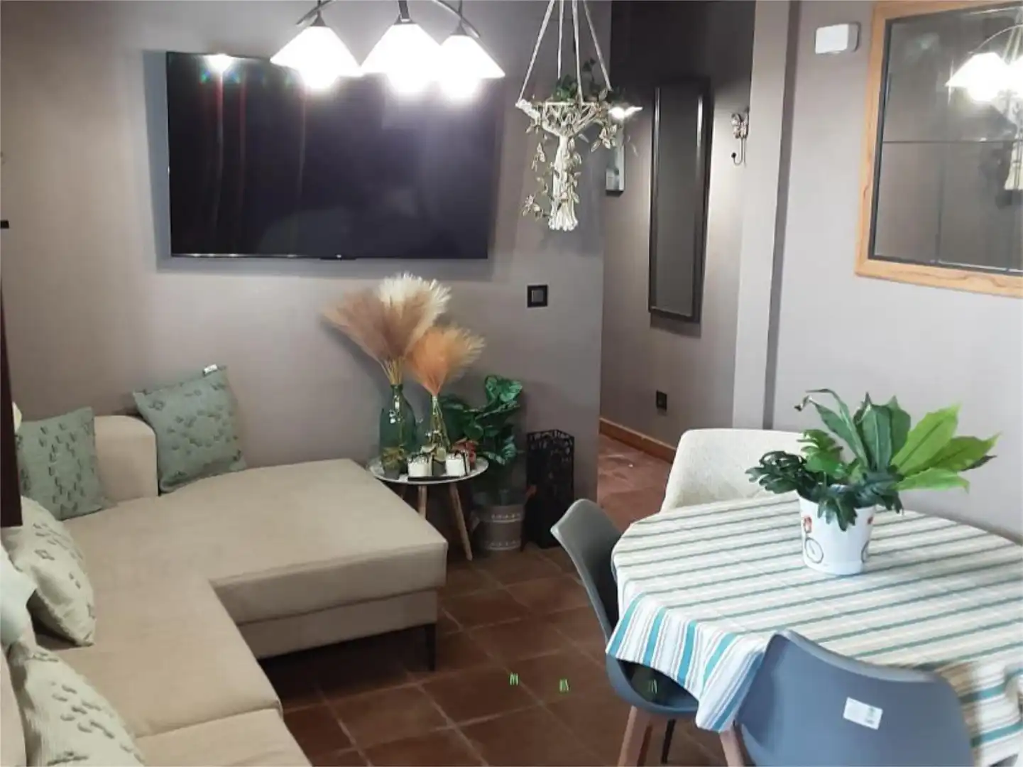 Living room of Flat for sale in La Garganta   with Heating, Terrace and Furnished