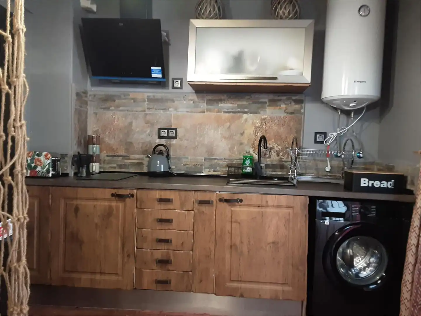 Kitchen of Flat for sale in La Garganta   with Heating, Terrace and Furnished
