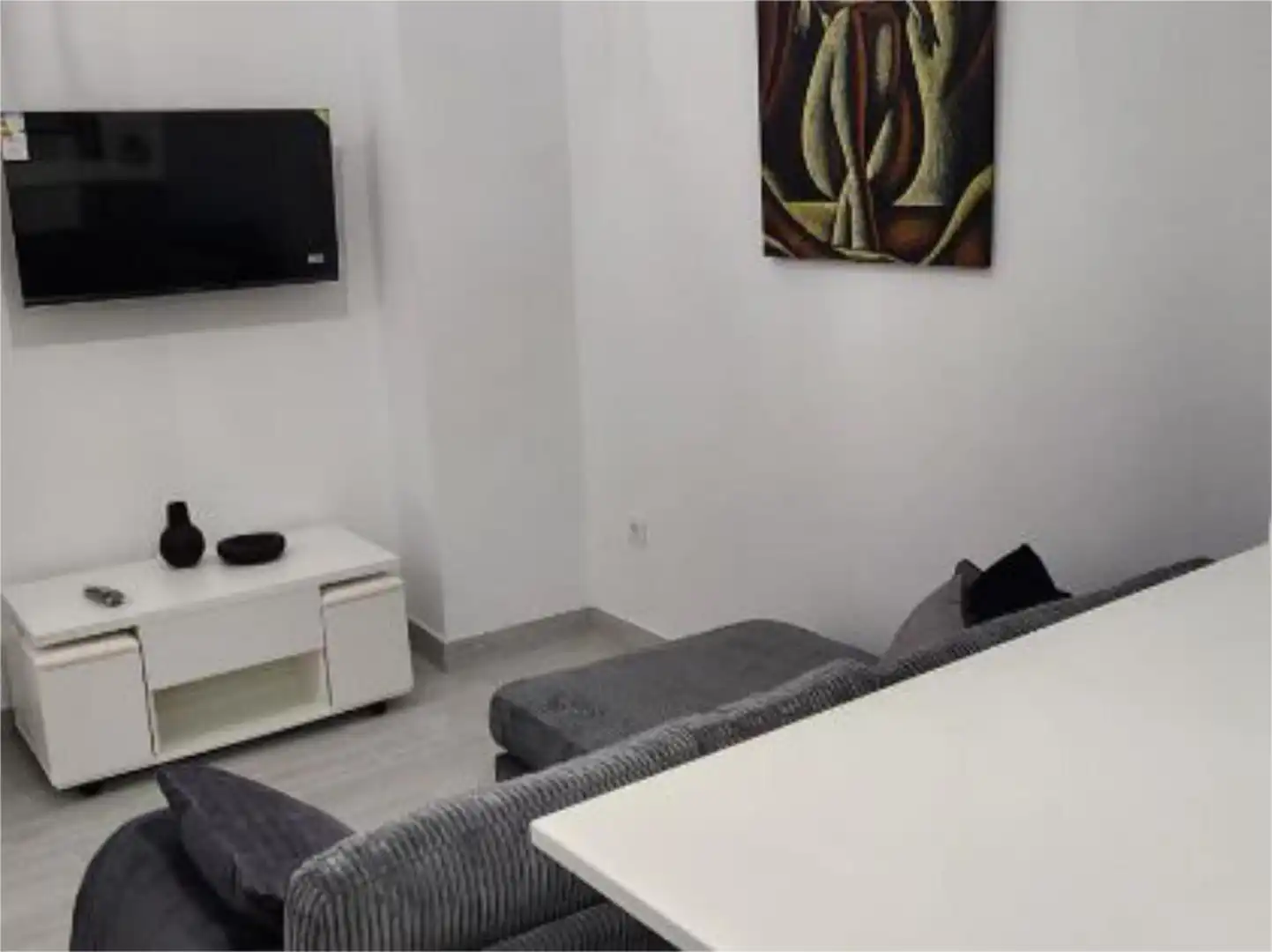 Sala de estar de Estudio de alquiler en Sevilla con Aire acondicionado, Calefacción y Amueblado