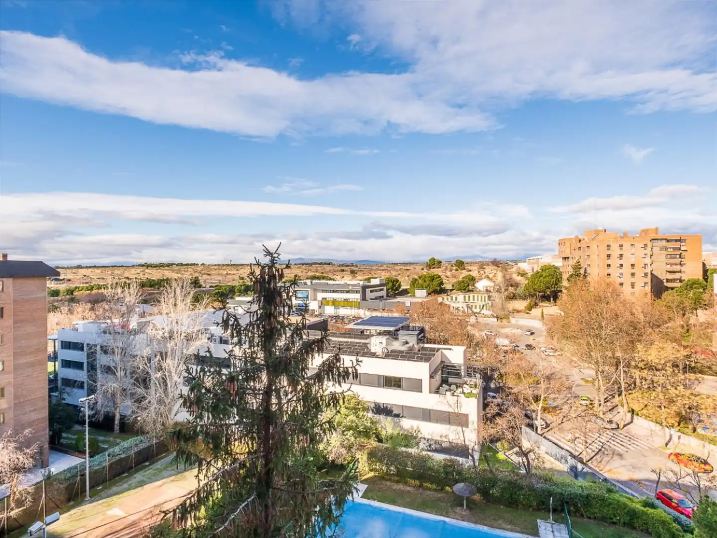 Flat for sale in Calle de Nuria, 93, Mirasierra Exterior view of Flat for sale in Madrid Capital with Terrace, Swimming Pool and Balcony