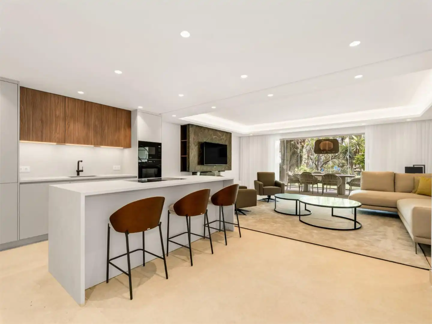 Wohnzimmer von Wohnung zum Verkauf in Estepona mit Klimaanlage, Terrasse und Schwimmbad