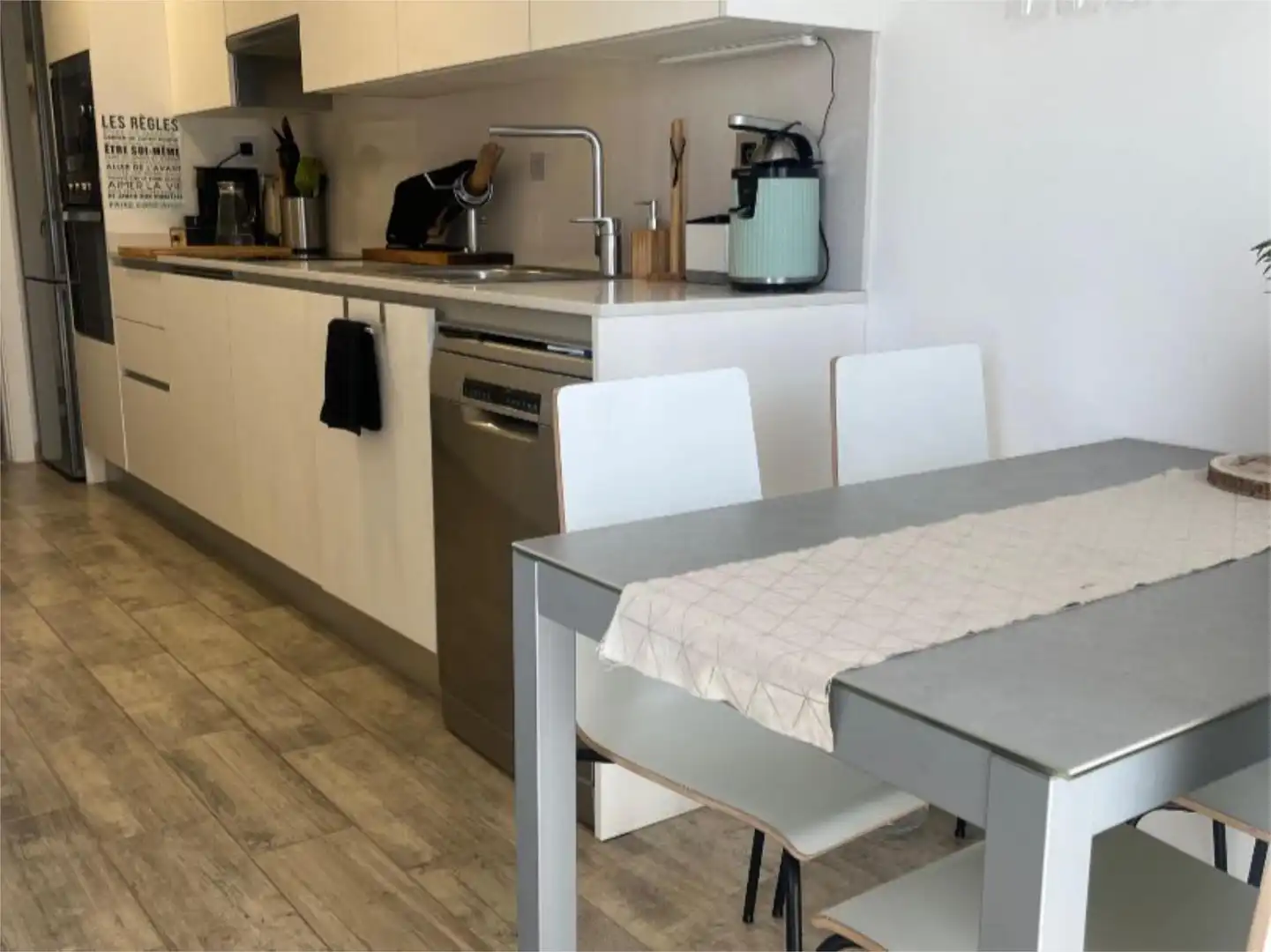 Flat for sale in Eixample Kitchen of Flat for sale in Sabadell with Air Conditioner, Terrace and Swimming Pool