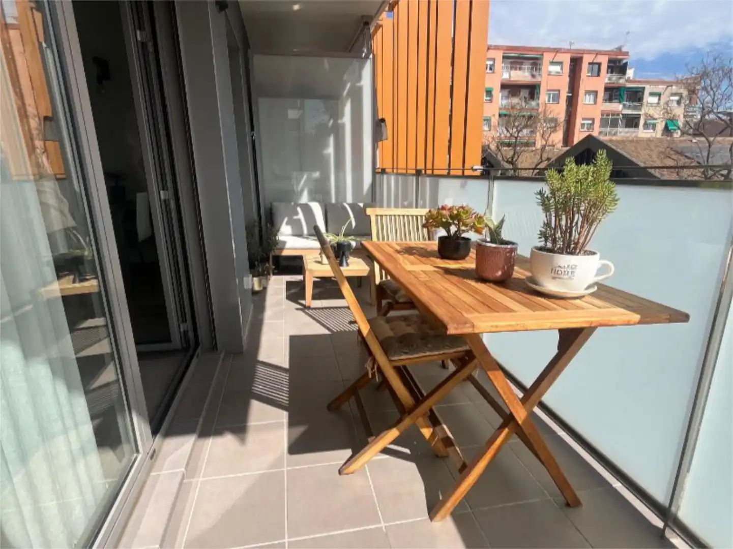 Flat for sale in Eixample Balcony of Flat for sale in Sabadell with Air Conditioner, Terrace and Swimming Pool