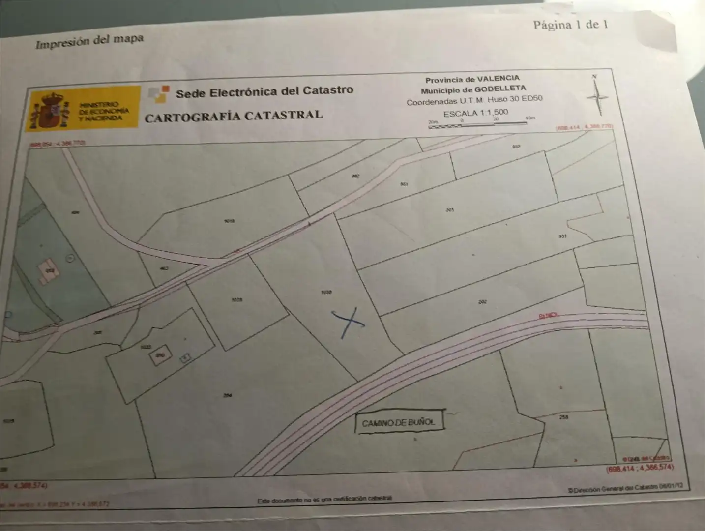 Finca rústica en venta en Godelleta