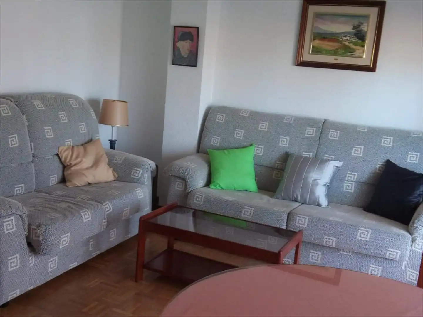 Sala d'estar de Pis de lloguer en Valladolid amb Calefacció, Parquet i Terrassa