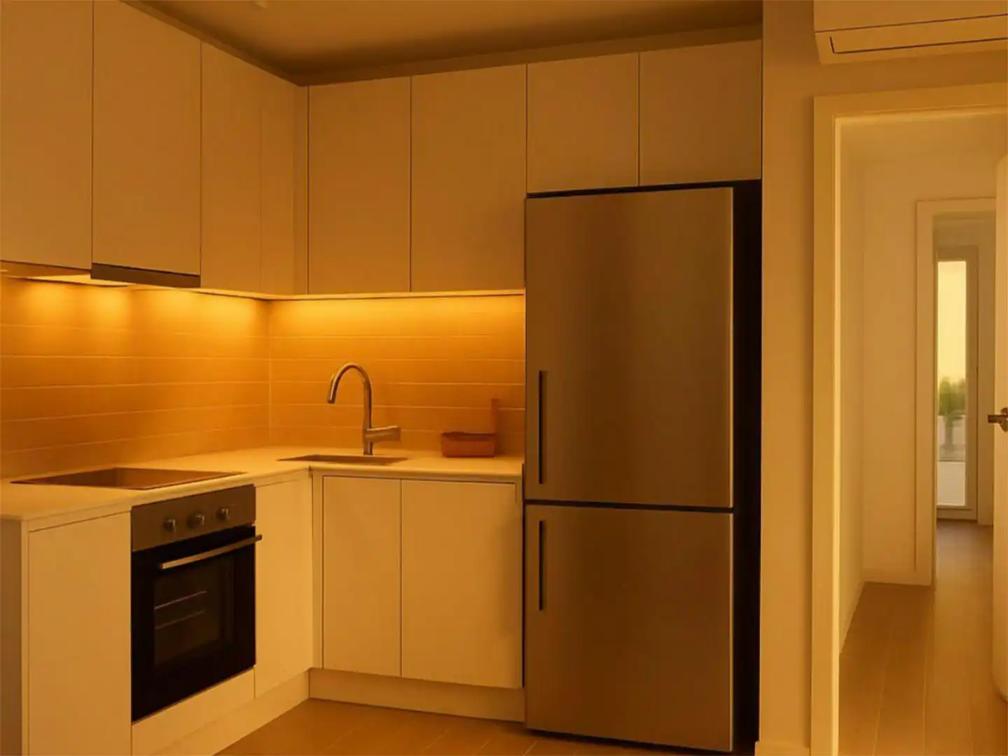 Kitchen of Flat for sale in A Coruña Capital   with Heating, Parquet flooring and Storage room