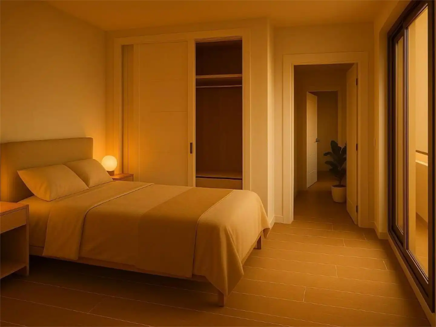 Bedroom of Flat for sale in A Coruña Capital   with Heating, Parquet flooring and Storage room