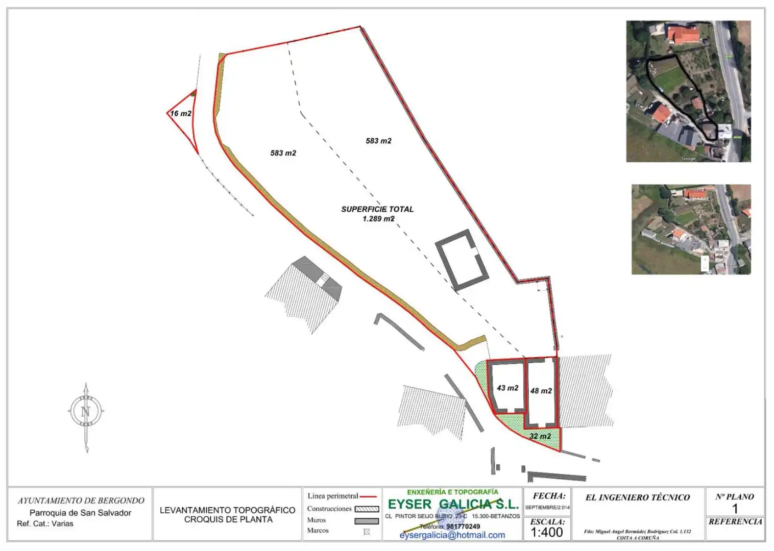 Finca rústica en venta en Bergondo