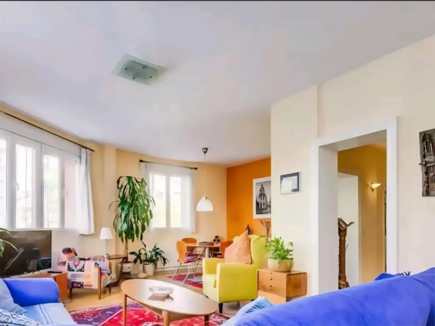 Sala d'estar de Pis de lloguer en  Madrid Capital amb Aire condicionat