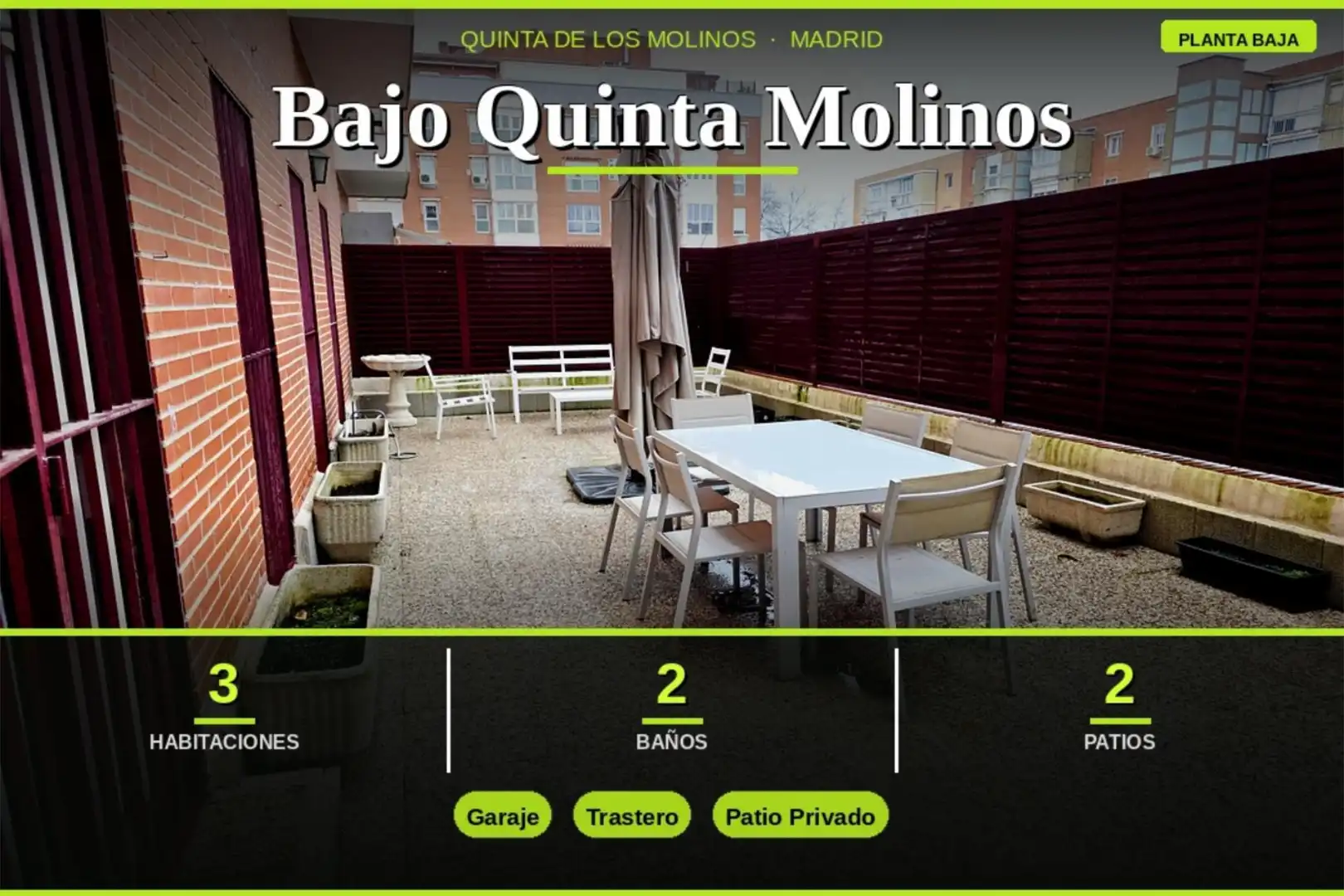 Terrace of Flat for sale in  Madrid Capital  with Heating, Private garden and Parquet flooring