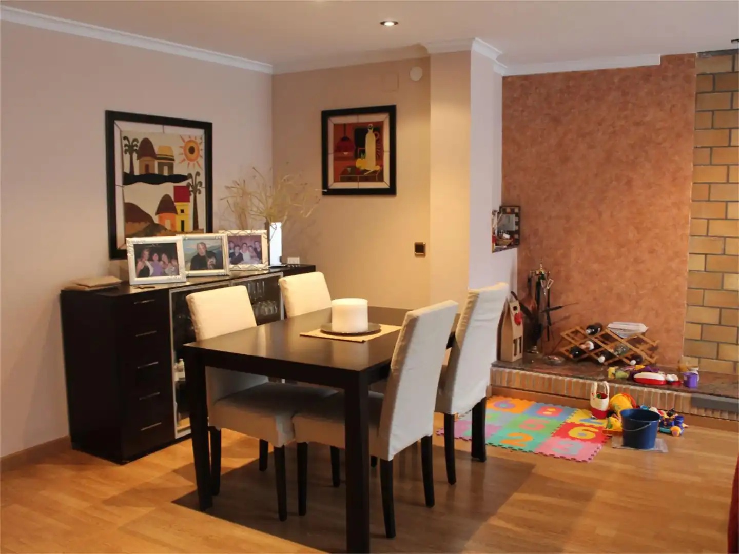 Dining room of Flat for rent in Bellreguard  with Air Conditioner, Heating and Parquet flooring