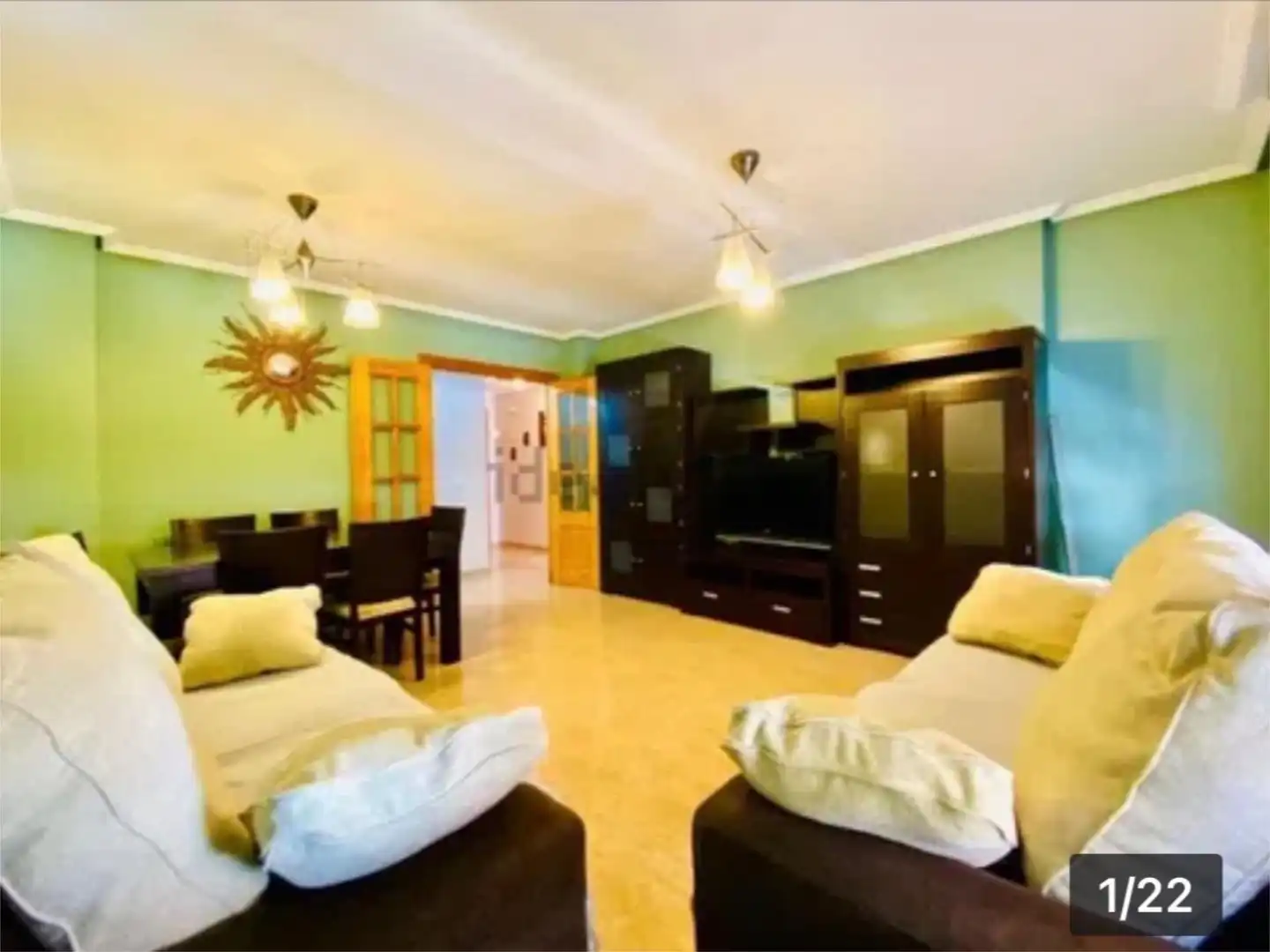 Sala de estar de Piso de alquiler en Águilas con Aire acondicionado, Calefacción y Terraza