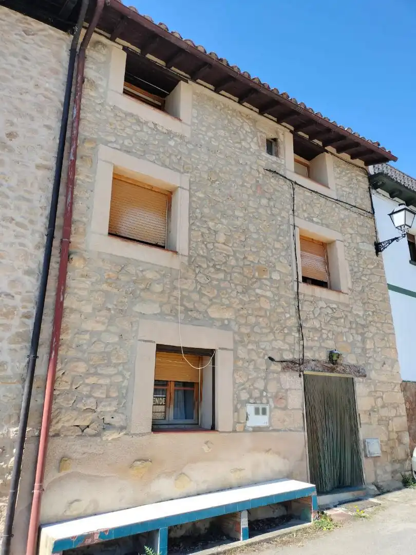 Vista exterior de Casa adosada en venda en Valle de Tobalina amb Forn, Rentadora i Microones