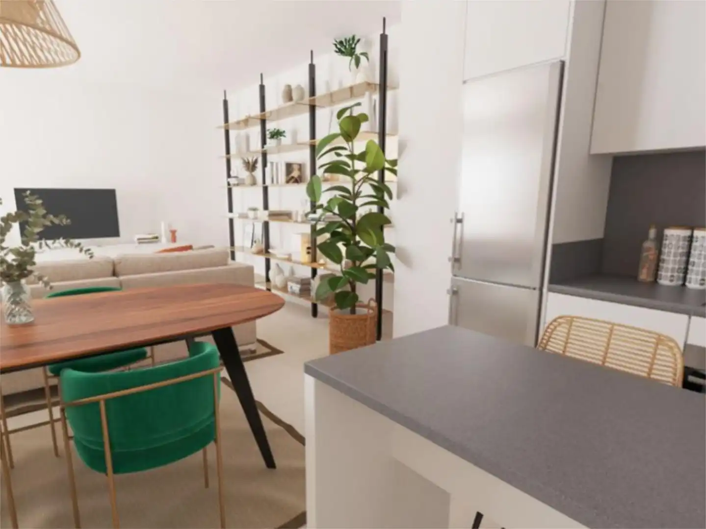Kitchen of Flat for sale in Estepona  with Air Conditioner, Heating and Terrace