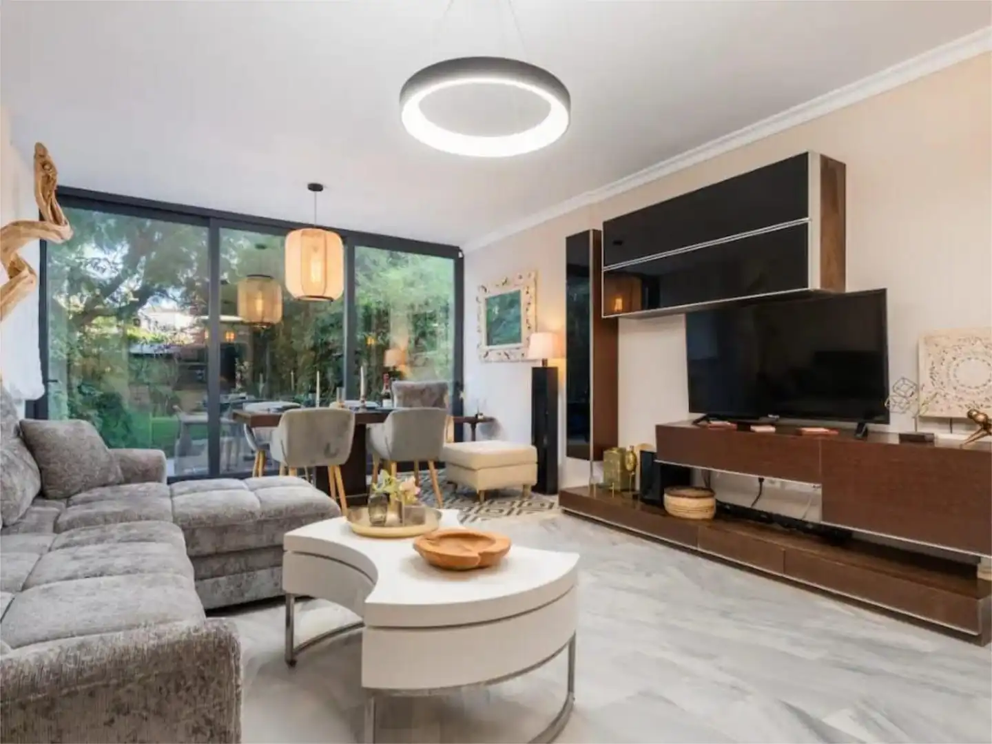 Flat for sale in Calle Velez Malaga del Faro, 13, El Faro de Calaburra - Chaparral Living room of Flat for sale in Mijas with Air Conditioner, Heating and Private garden