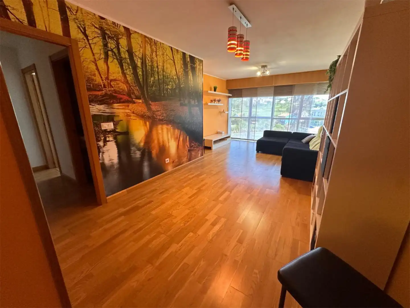 Living room of Flat for sale in Narón  with Heating, Parquet flooring and Storage room