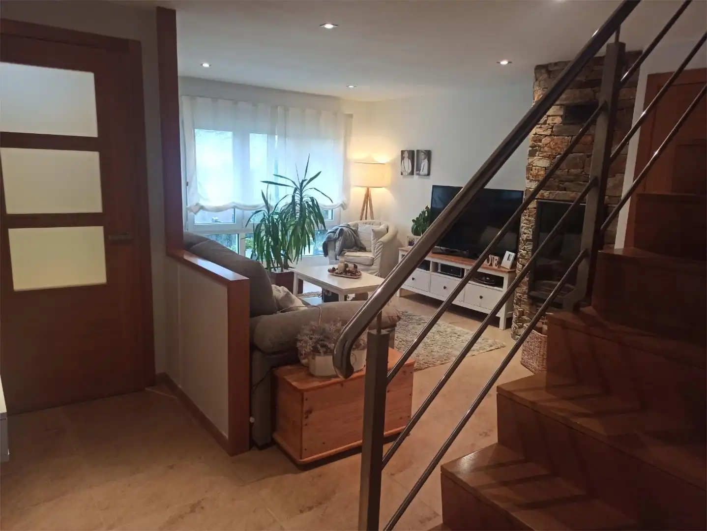 Houses for sale in Rúa Das Cancelas, 40, San Lázaro - Meixonfrío Living room of Houses for sale in Santiago de Compostela with Terrace, Swimming Pool and Balcony