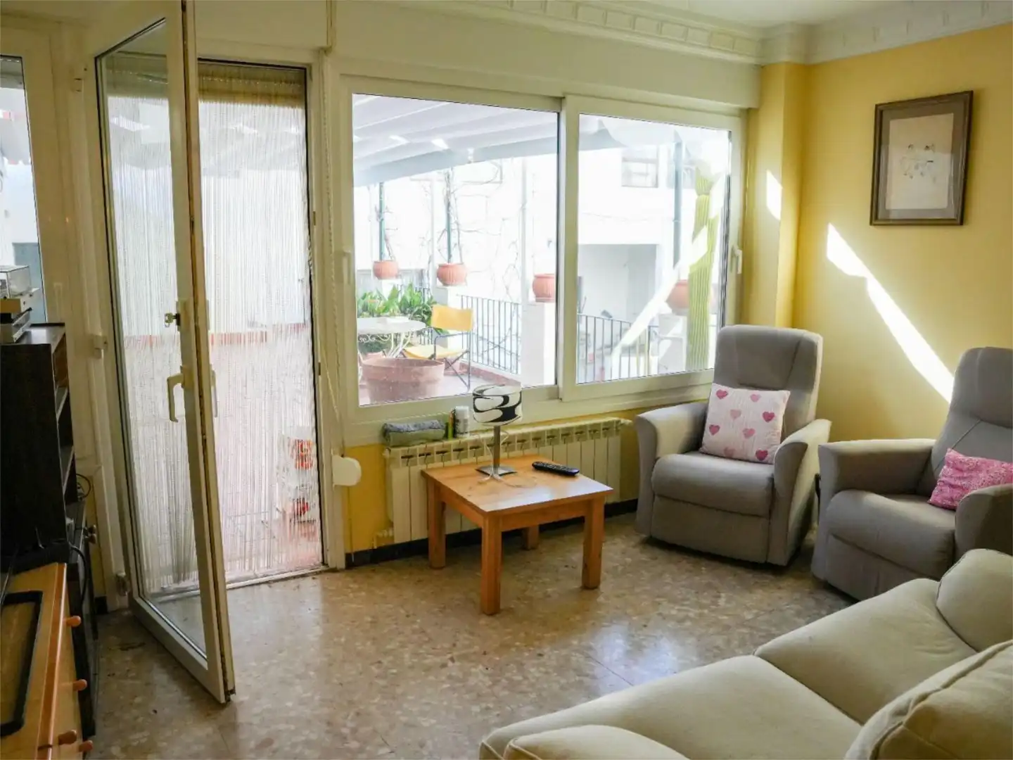Wohnung zum Verkauf in Carrer Nou, 2, Poble Wohnzimmer von Wohnung zum Verkauf in Mont-roig del Camp mit Klimaanlage, Heizung und Privatgarten