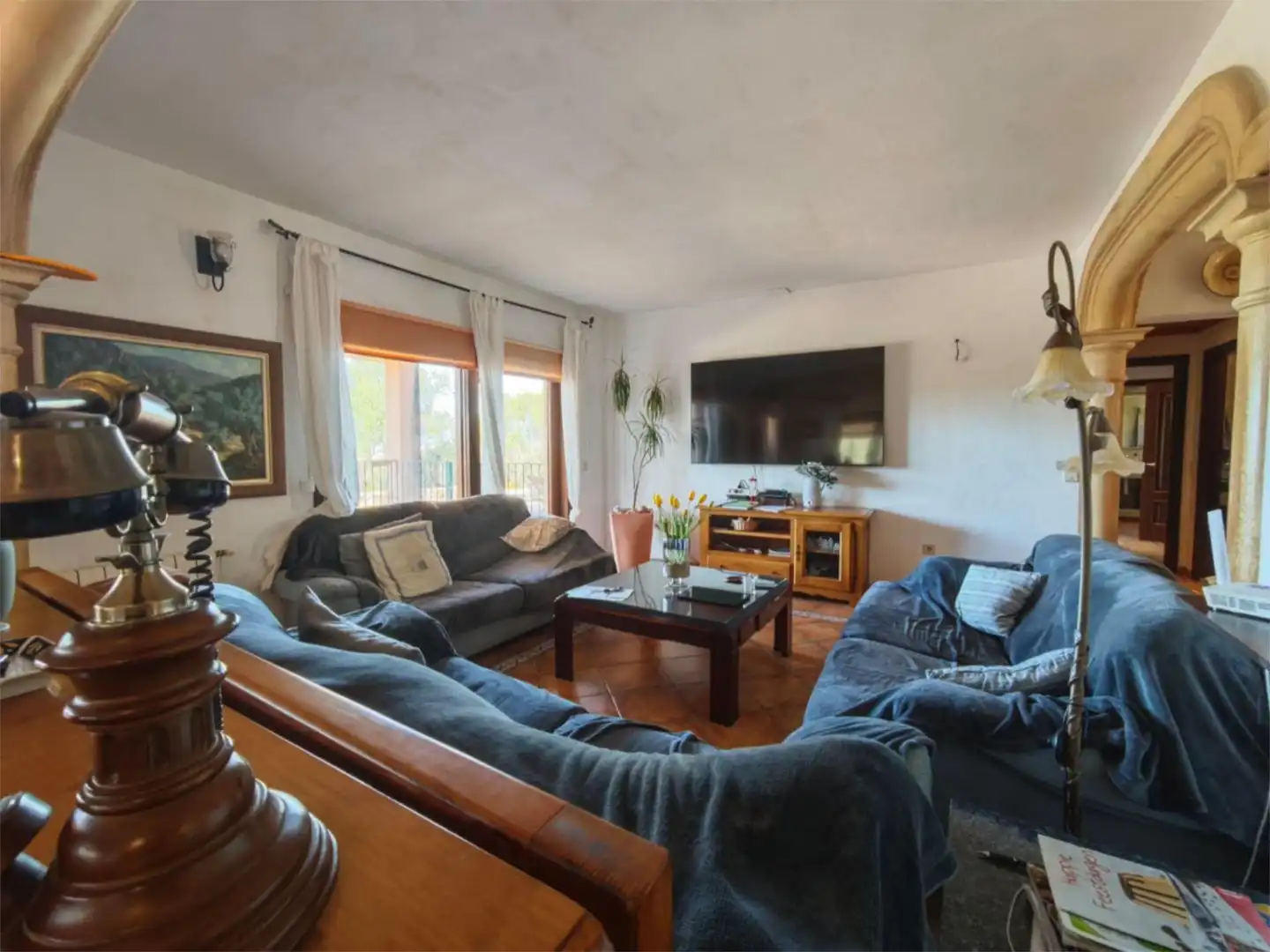 Wohnzimmer von Wohnung zum Verkauf in  Palma de Mallorca mit Klimaanlage, Terrasse und Schwimmbad