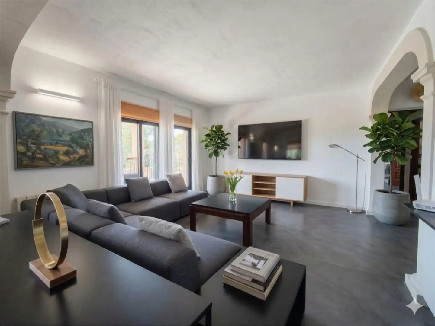 Wohnzimmer von Wohnung zum Verkauf in  Palma de Mallorca mit Klimaanlage, Terrasse und Schwimmbad