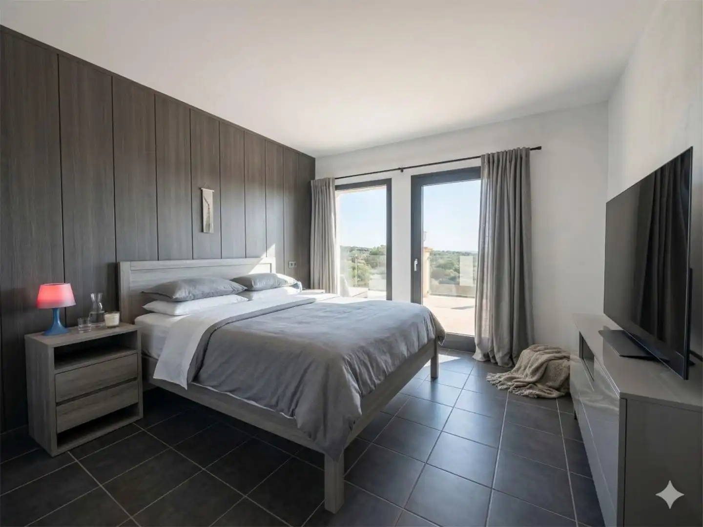 Schlafzimmer von Wohnung zum Verkauf in  Palma de Mallorca mit Klimaanlage, Terrasse und Schwimmbad