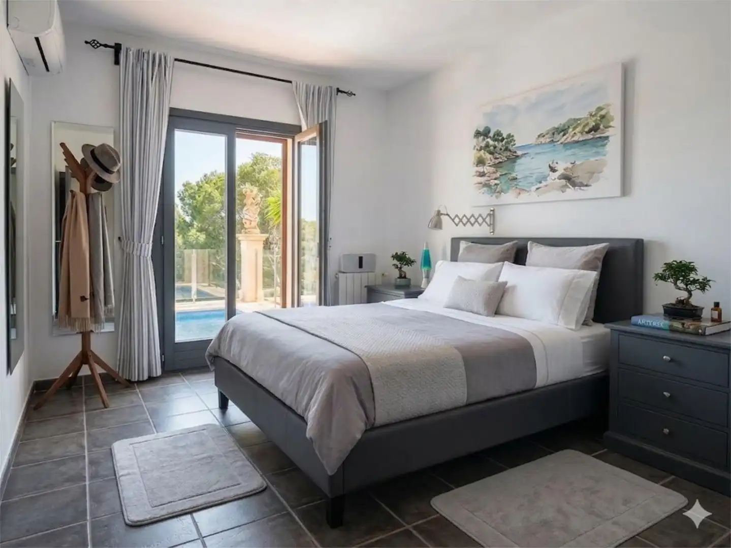 Schlafzimmer von Wohnung zum Verkauf in  Palma de Mallorca mit Klimaanlage, Terrasse und Schwimmbad