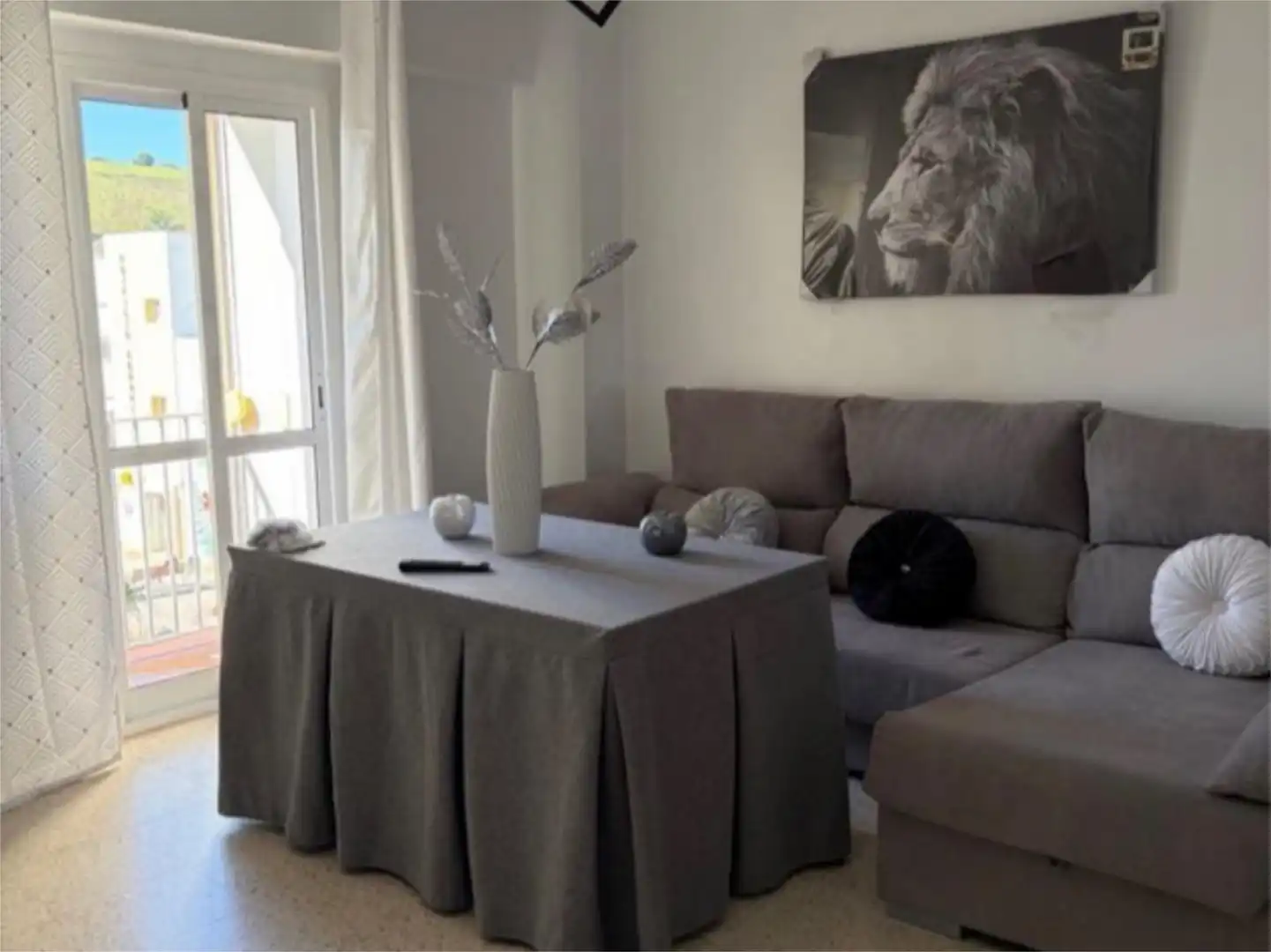 Sala d'estar de Pis en venda en San José del Valle amb Aire condicionat, Terrassa i Balcó