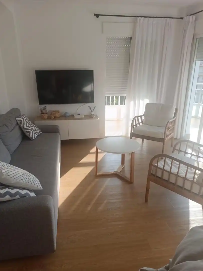 Sala de estar de Piso en venta en Vélez-Málaga con Aire acondicionado, Jardín privado y Parquet