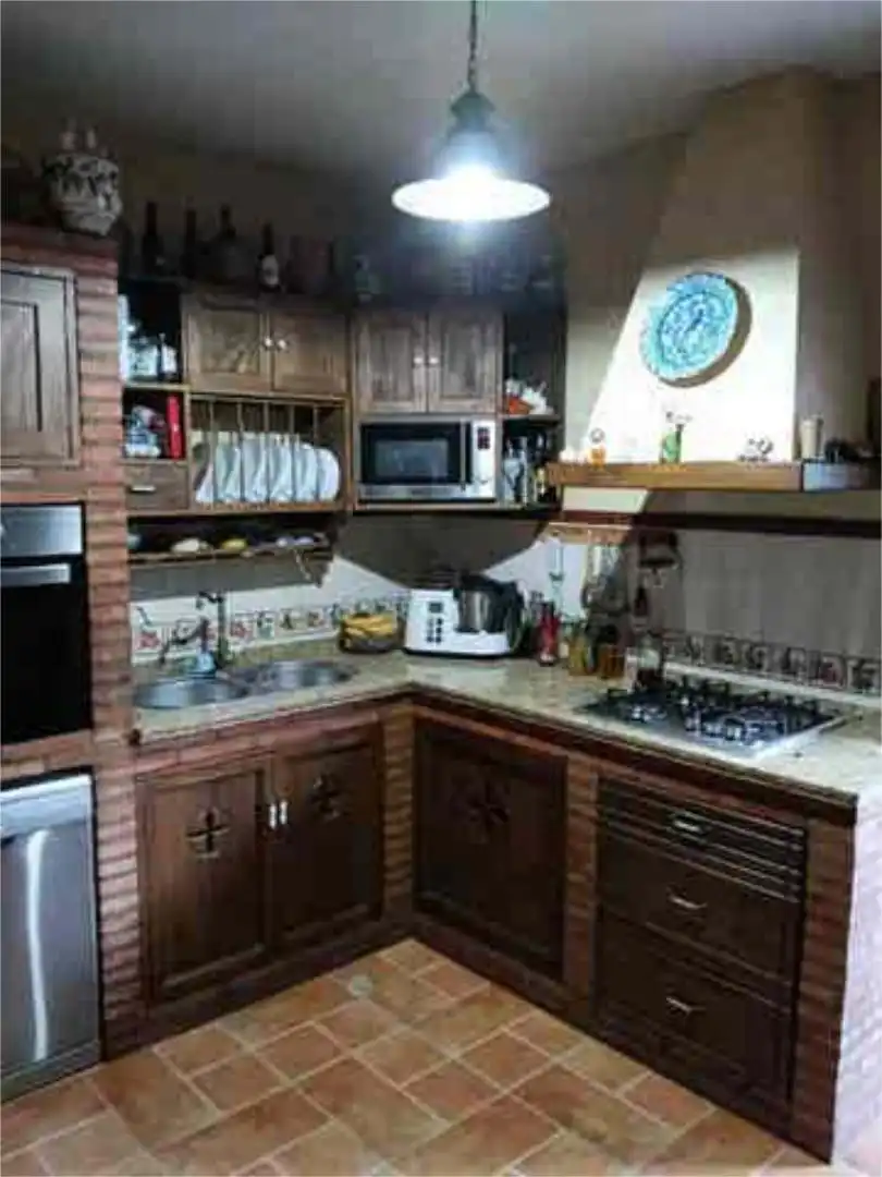 Cuina de Casa o xalet en venda en Higuera de la Sierra amb Piscina