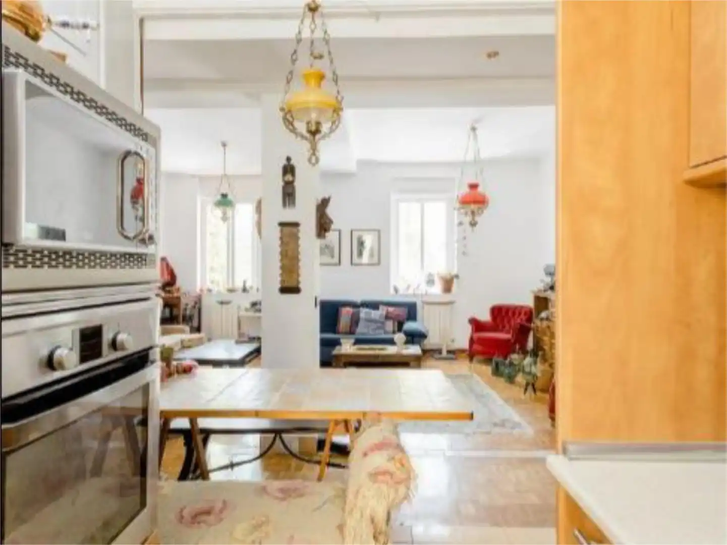 Sala d'estar de Pis de lloguer en  Madrid Capital amb Aire condicionat, Calefacció i Parquet