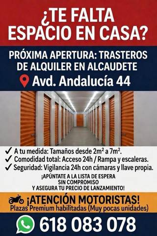 Trastero en Alquiler en Avenida Andalucía, 44 en Alcaudete