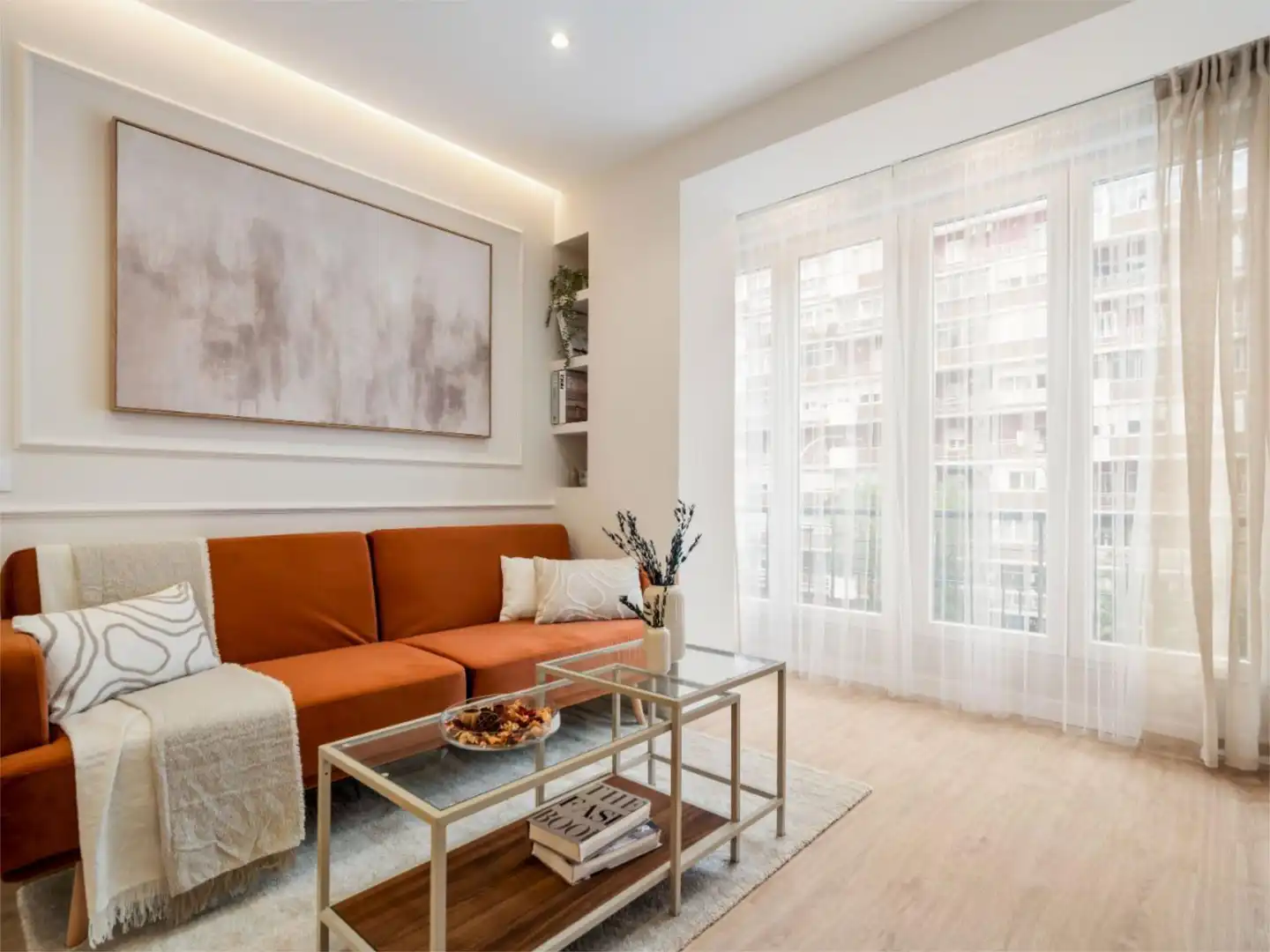 Living room of Flat for sale in  Madrid Capital  with Air Conditioner and Terrace