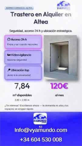 Trastero en Alquiler en Altea ciudad