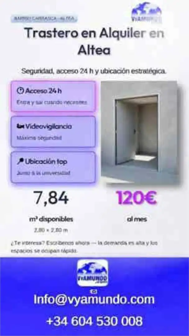 Traster de lloguer a Altea ciudad Aparcament de Traster de lloguer en Altea