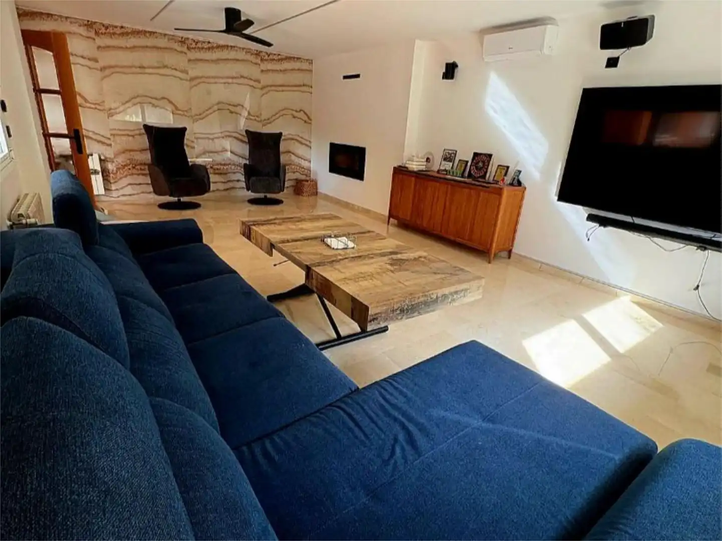 Piso en venta en Calle Río Duero, 11, Sol y Luz Sala de estar de Piso en venta en San Vicente del Raspeig / Sant Vicent del Raspeig con Aire acondicionado, Calefacción y Jardín privado