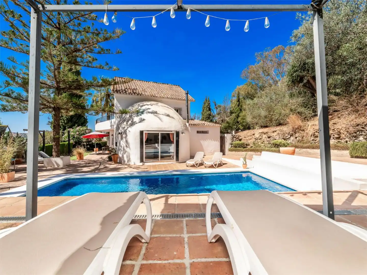 Casa o chalet en venta en Calle las Mimosas, 4, Campo de Mijas Vista exterior de Casa o chalet en venta en Mijas con Aire acondicionado, Terraza y Piscina