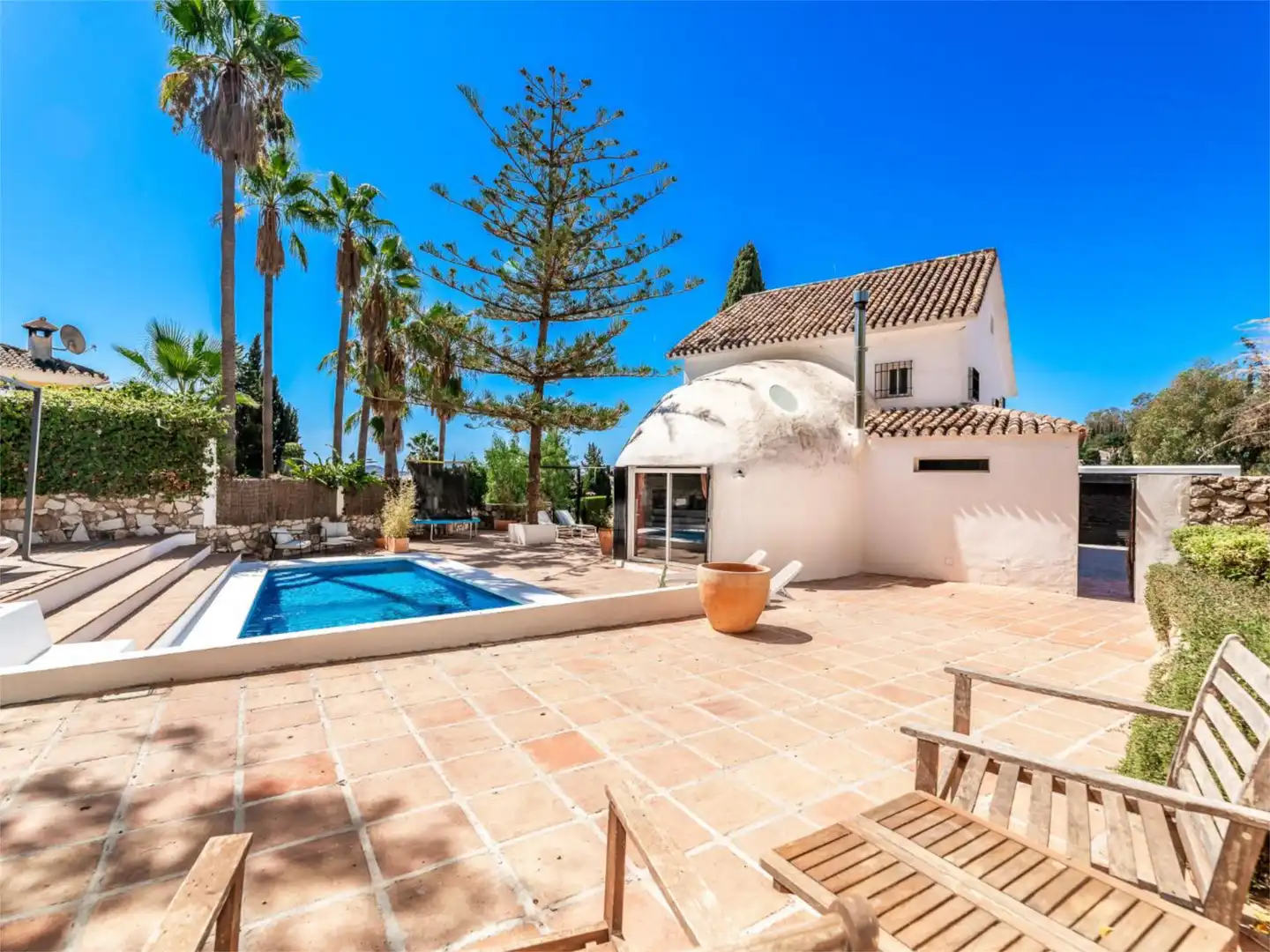 Casa o chalet en venta en Calle las Mimosas, 4, Campo de Mijas Vista exterior de Casa o chalet en venta en Mijas con Aire acondicionado, Terraza y Piscina