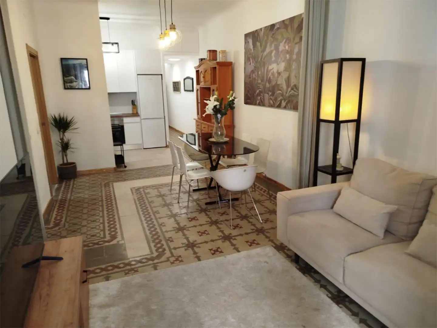 Sala de estar de Piso de alquiler en  Madrid Capital con Calefacción y Amueblado