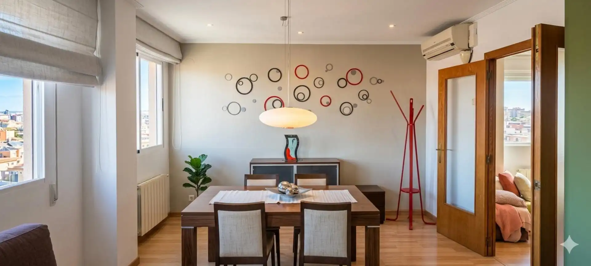 Dining room of Flat for rent in Castellón de la Plana / Castelló de la Plana  with Parquet flooring and Furnished