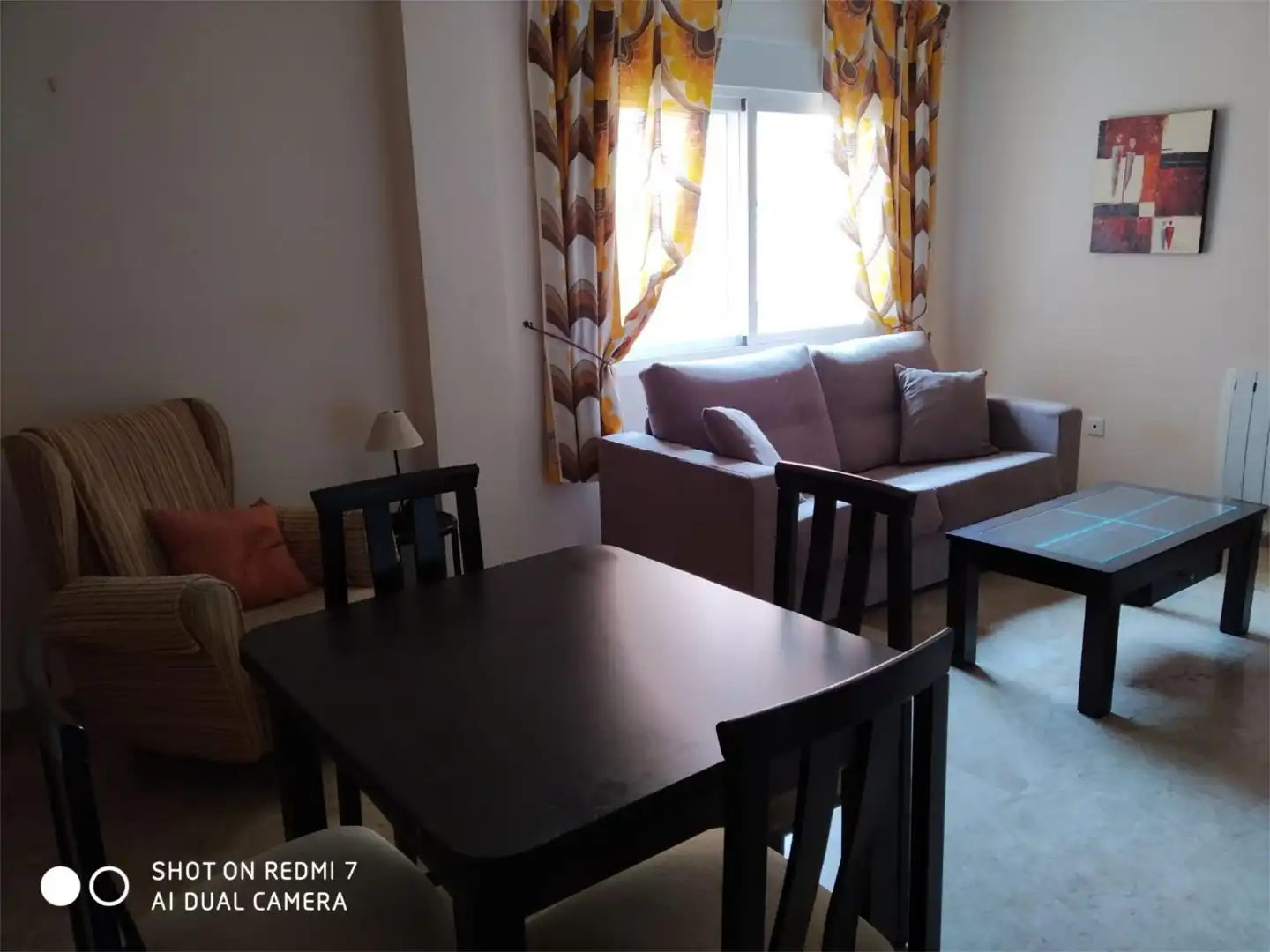 Sala d'estar de Pis de lloguer en  Huelva Capital amb Calefacció i Moblat