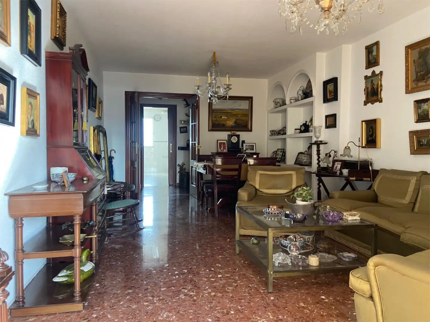 Living room of Flat for sale in  Sevilla Capital  with Air Conditioner, Terrace and Balcony