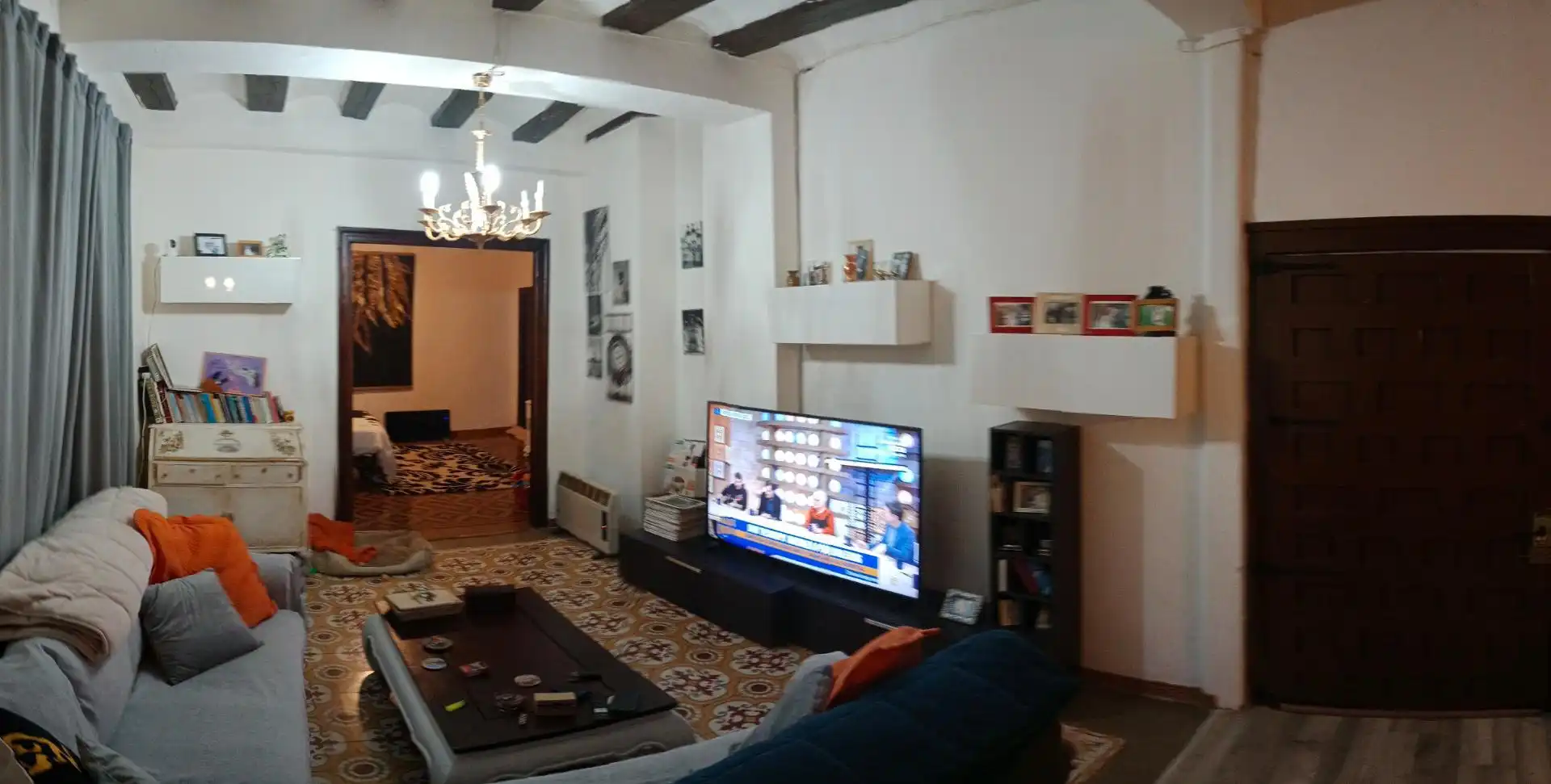 Sala d'estar de Finca rústica en venda en Urriés amb Jardí privat, Terrassa i Traster