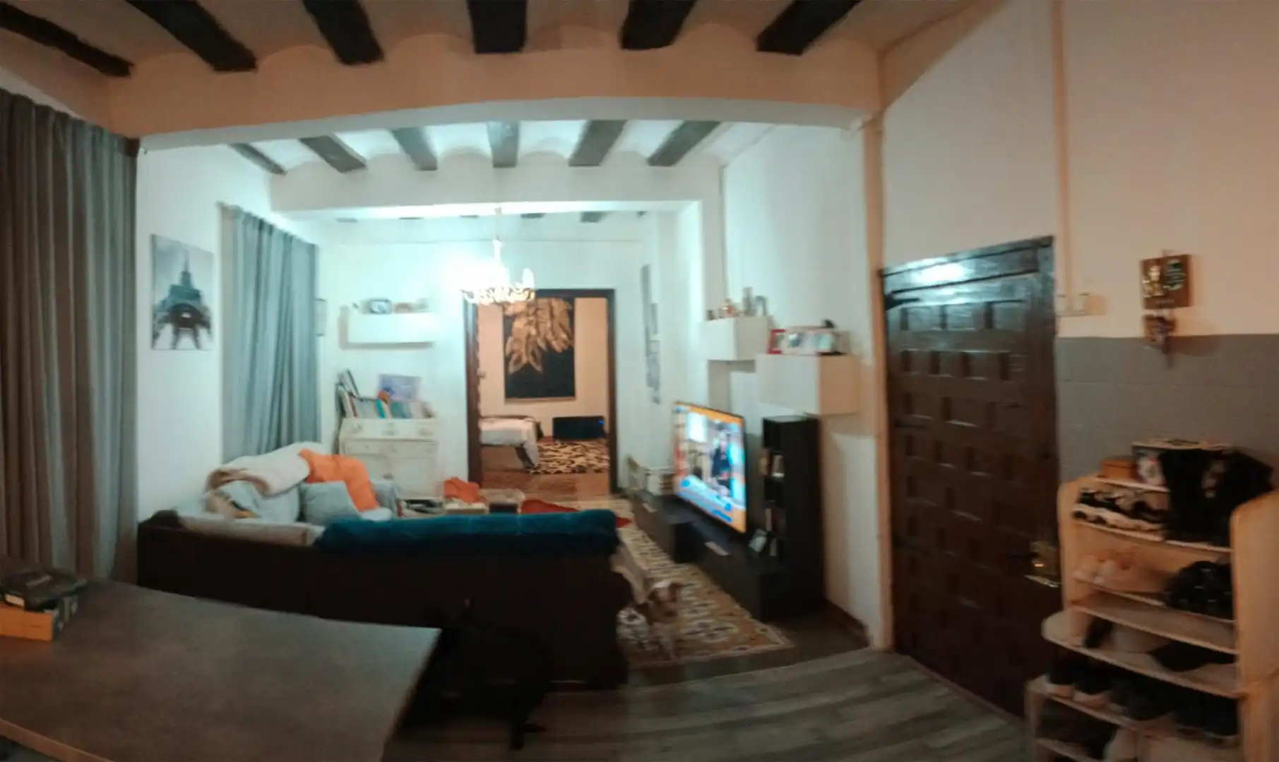 Sala d'estar de Finca rústica en venda en Urriés amb Jardí privat, Terrassa i Traster