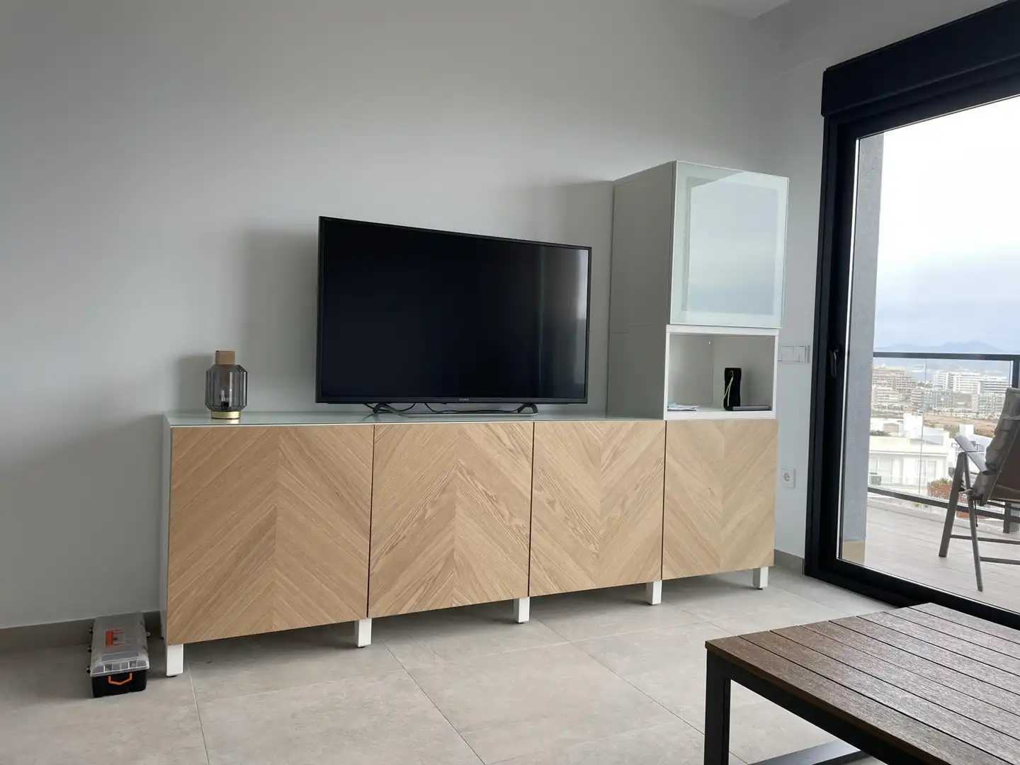 Piso en venta en Calle Canarias, 6-2, Monte y Mar Sala de estar de Piso en venta en Santa Pola con Aire acondicionado, Terraza y Piscina